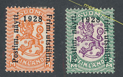 Postimerkkinäyttely 1928, sarja 