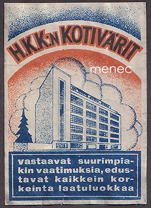 Tulitikkuetiketti, H.K.K:n kotivärit 