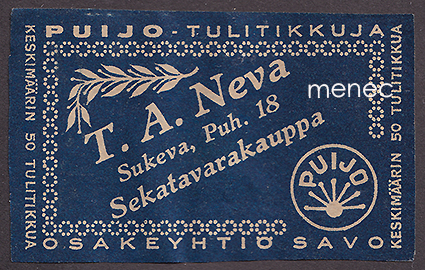 Kauppiasetiketti, T. A. Neva, Sukeva, Sonkajärvi 