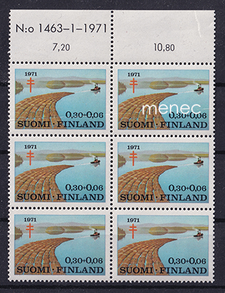 Punainen Risti 1971, 0,30+0,06, nippu-uitto, numerokuusilo 