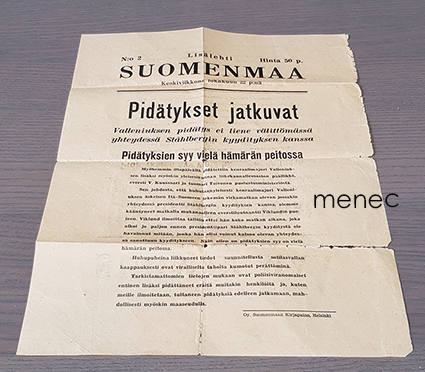 Lentolehtinen, Suomenmaan lisälehti: Pidätykset jatkuvat 