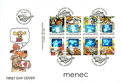 Ystävyydellä 1995, V27, FDC 