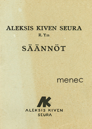 Aleksis Kiven Seura r. y:n säännöt 