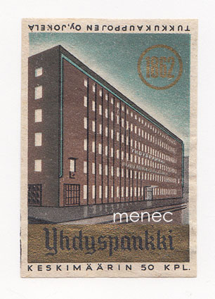 Tulitikkuetiketti, Yhdyspankki 1862 
