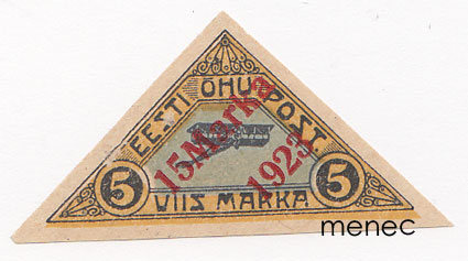 Viro, Tilapäinen lentomerkki 1923, 15/5Mk 