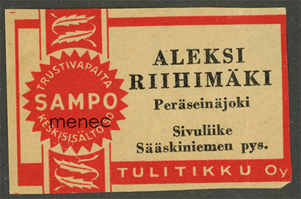 Kauppiasetiketti, Aleksi Riihimäki, Peräseinäjoki 