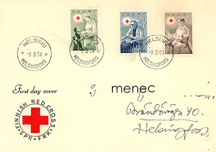 Punainen Risti 1954, FDC 