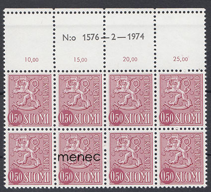 Yleismerkki, 0,50 lila, 8-rivilö, nro 