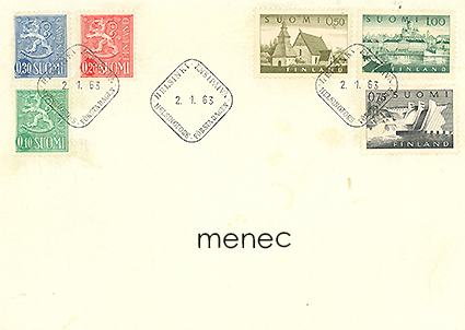 Yleismerkit 2.1.1963, FDC 