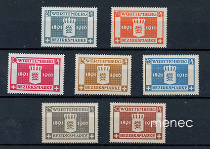 Saksa, Württemberg, Dienstmarken 1916 