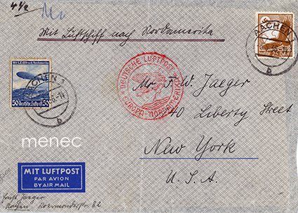 Zeppelin-postia, Nordamerikafahrt 6.-14.5.1936 