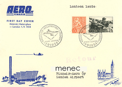 Ensilento Helsinki - Lontoo 1954 