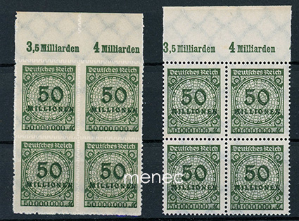Saksa, käyttösarjaa 1923, 50 miljoonaa, kahdella hammasteella 