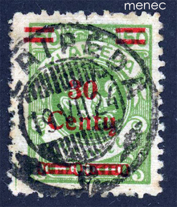Saksa, Memel 1923, päällepainama 30/50 