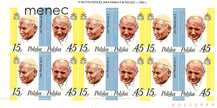 Puola, Johannes Paavali II:n vierailu 1987, arkki 12 kpl 