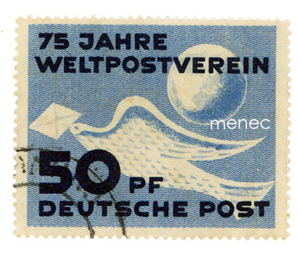 Saksa, DDR, UPU 75 vuotta 1949 