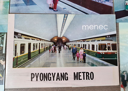 Pohjois-Korea, Pjongjangin metro vuonna 1977, 10 korttia kotelossa 