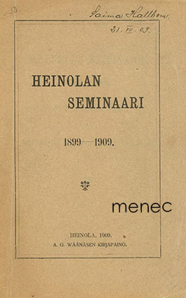 Hildén, Konrad Emil - Heinolan seminaari 1899-1909 