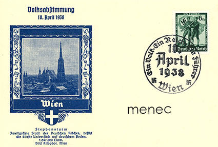 Saksa, Wienin Stephansdom, Itävallan kansanäänestys 1938 