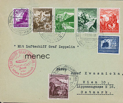 Zeppelin, Fahrt in das befreite Sudetenland 1938 