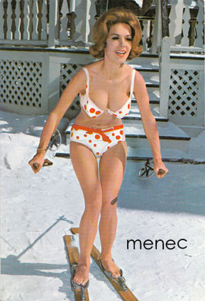 Pin-up-tyttö, sukset 