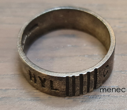 Heinolan yhteislyseo, sormus 1975, HYL 5C, hopeaa 