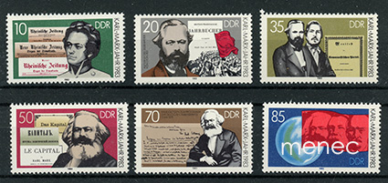 Saksa, DDR, Marxin kuolemasta 100 vuotta 1983, sarja 