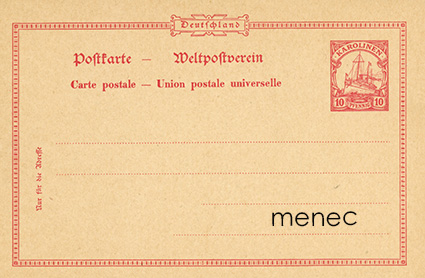 Saksa, Karoliinit, ehiö laiva-aiheella 1901, 10Pf 