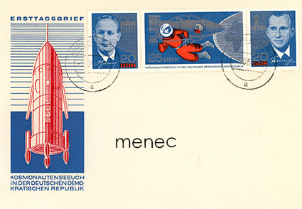 Saksa, DDR, kosmonauttivierailu 1965, FDC 