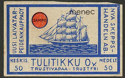 Tulitikkuetiketti, Uusi Laivatarpeidenkauppa Oy 