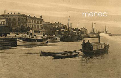 Pori, satamaa, mm. alukset Saga ja Lokki 
