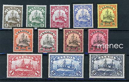 Saksa, Samoa, käyttösarjaa 1900, 12 kpl 