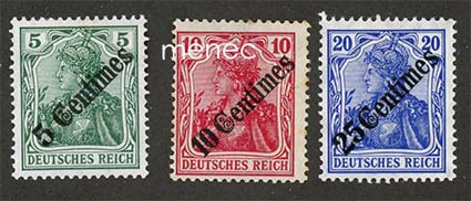 Saksa, Turkki,käyttösarjaa 1908, 3 kpl 