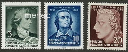 Saksa, DDR, 150 vuotta Schillerin kuolemasta 1955 