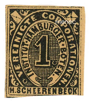 Saksa, Hampuri, Vereinigte Corporationen Institut Hamburger Boten, H. Scheerenbeck, 1M 