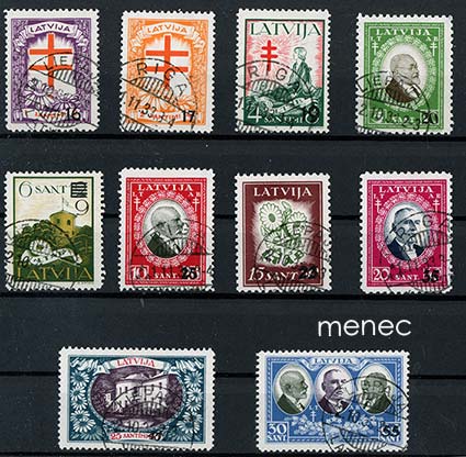 Latvia, Tuberkuloosi 1931 päällepainamin 