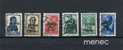 Latvia, Saksan miehitys, päällepainama venäläiselle käyttösarjalle 