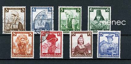 Saksa, Nothilfe 1935, kansanpukuja, 8 kpl 