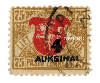 Liettua, käyttösarjaa 1922, ylipainamalla 