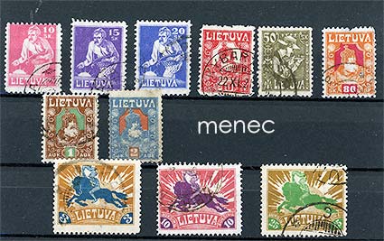 Liettua, uusi käyttösarja 1922, 11 kpl 