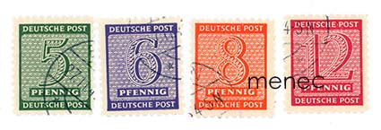 Saksa, NL:n miehitysvyöhyke 1945, West-Sachsen, käyttösarja 