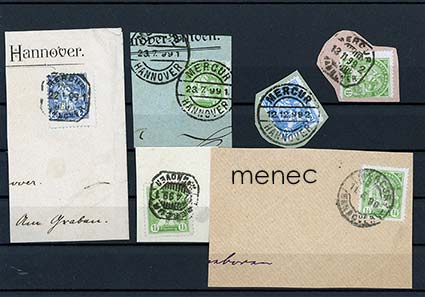 Saksa, Hannoverin yksityisposti Mercur, 6 leikettä 1899 
