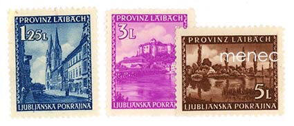 Saksa, Laibach, käyttösarjaa 1945, 3 kpl 