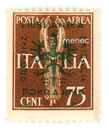 Saksa, Laibach, lentopostimerkki 1944, 75c 