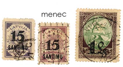 Latvia, käyttömerkit 1927, ylipainamin 