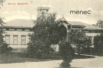 Heinola, Kylpylaitos, ruskea teksti 