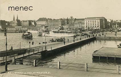 Helsinki, Kauppatori, höyrylaivoja 