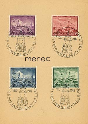 Saksa, Generalgouvernement 1942, Lublin-sarja postikortilla, erikoisleima 