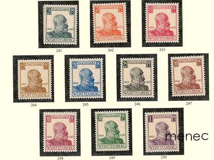 Saksa, Württemberg, Wilhelm II vallassa 25 vuotta, virkamerkit 1916 