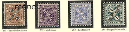 Saksa, Württemberg, virkamerkit 1917 